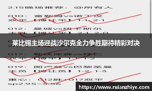 莱比锡主场迎战沙尔克全力争胜期待精彩对决